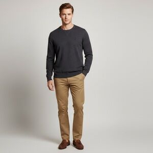 Nautica Men's Dark Gray Crewneck Sweater